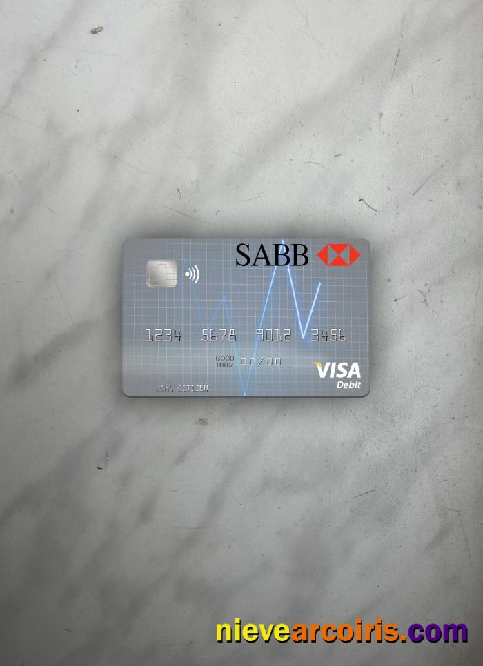 Saudi Arabia The Saudi British Bank visa debit card photolook